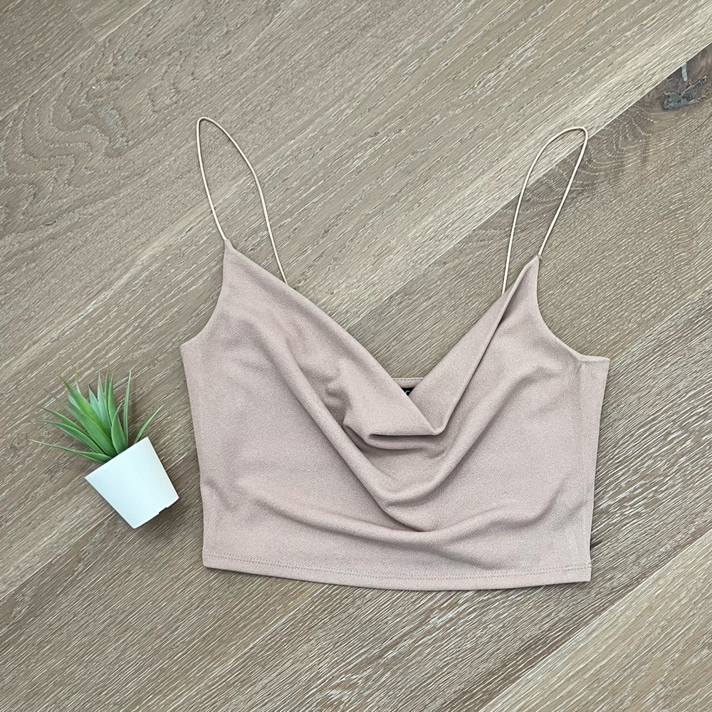 Cropped Cowl Neck Cami size S